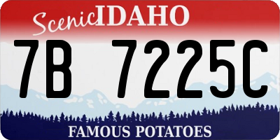 ID license plate 7B7225C