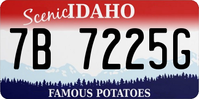 ID license plate 7B7225G