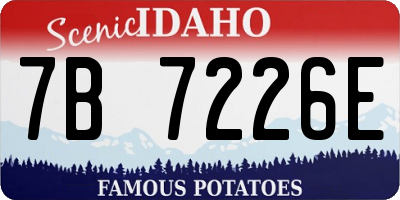 ID license plate 7B7226E