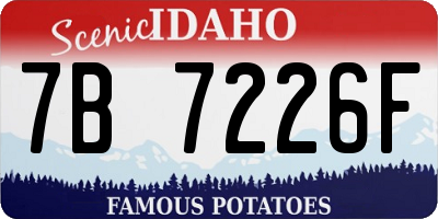 ID license plate 7B7226F
