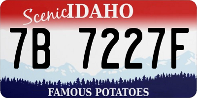 ID license plate 7B7227F