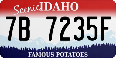 ID license plate 7B7235F
