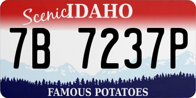 ID license plate 7B7237P
