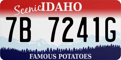 ID license plate 7B7241G