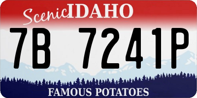 ID license plate 7B7241P