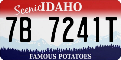 ID license plate 7B7241T