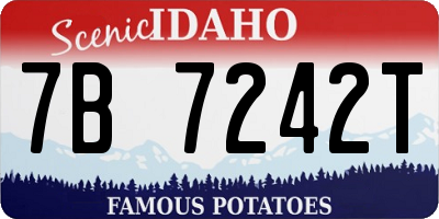 ID license plate 7B7242T