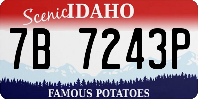 ID license plate 7B7243P