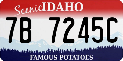 ID license plate 7B7245C