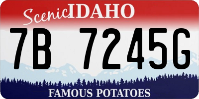 ID license plate 7B7245G