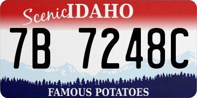 ID license plate 7B7248C