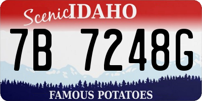 ID license plate 7B7248G