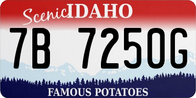 ID license plate 7B7250G
