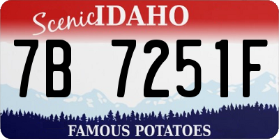ID license plate 7B7251F