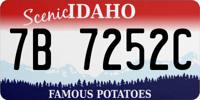ID license plate 7B7252C