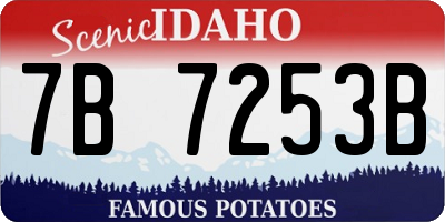 ID license plate 7B7253B