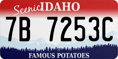 ID license plate 7B7253C