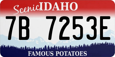 ID license plate 7B7253E