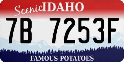 ID license plate 7B7253F
