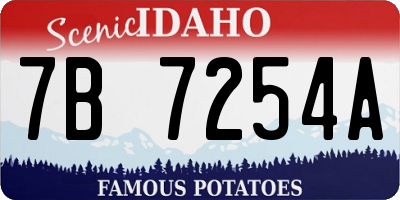 ID license plate 7B7254A