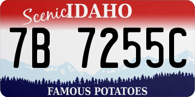 ID license plate 7B7255C