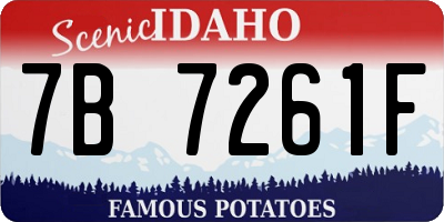 ID license plate 7B7261F
