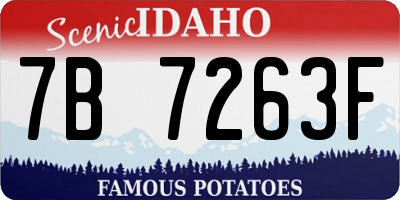 ID license plate 7B7263F