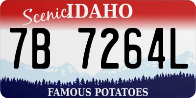 ID license plate 7B7264L