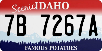 ID license plate 7B7267A