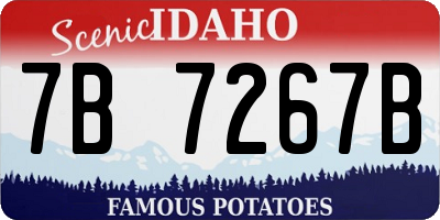 ID license plate 7B7267B