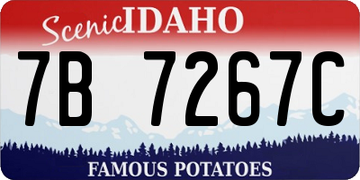 ID license plate 7B7267C