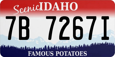 ID license plate 7B7267I