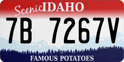 ID license plate 7B7267V