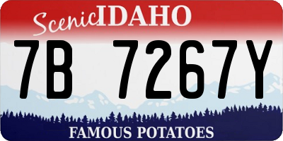 ID license plate 7B7267Y