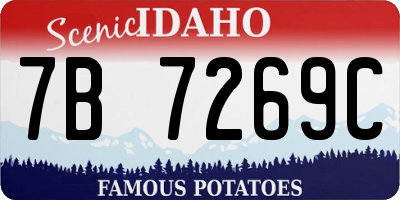 ID license plate 7B7269C