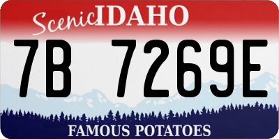 ID license plate 7B7269E
