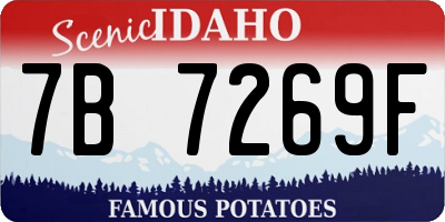 ID license plate 7B7269F