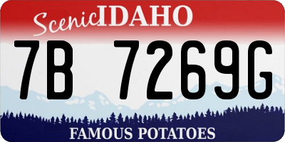 ID license plate 7B7269G