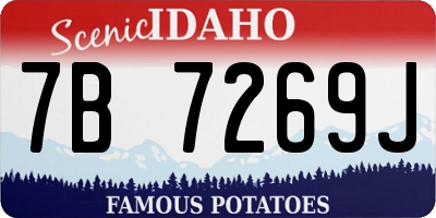 ID license plate 7B7269J