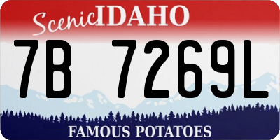 ID license plate 7B7269L