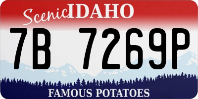 ID license plate 7B7269P