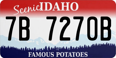 ID license plate 7B7270B