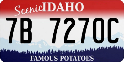 ID license plate 7B7270C
