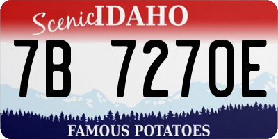 ID license plate 7B7270E