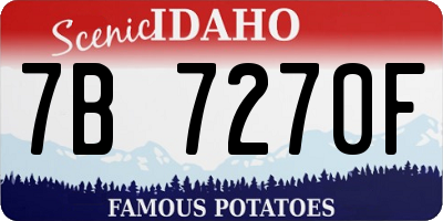ID license plate 7B7270F