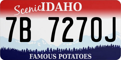 ID license plate 7B7270J