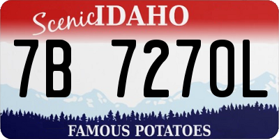 ID license plate 7B7270L