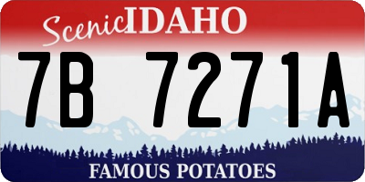 ID license plate 7B7271A