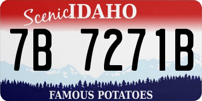 ID license plate 7B7271B