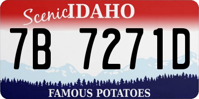 ID license plate 7B7271D